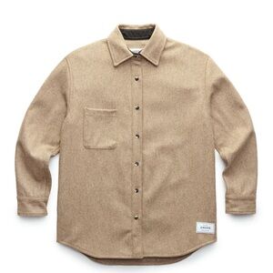 NWT Anian Tan Wool Button-Up Shirt